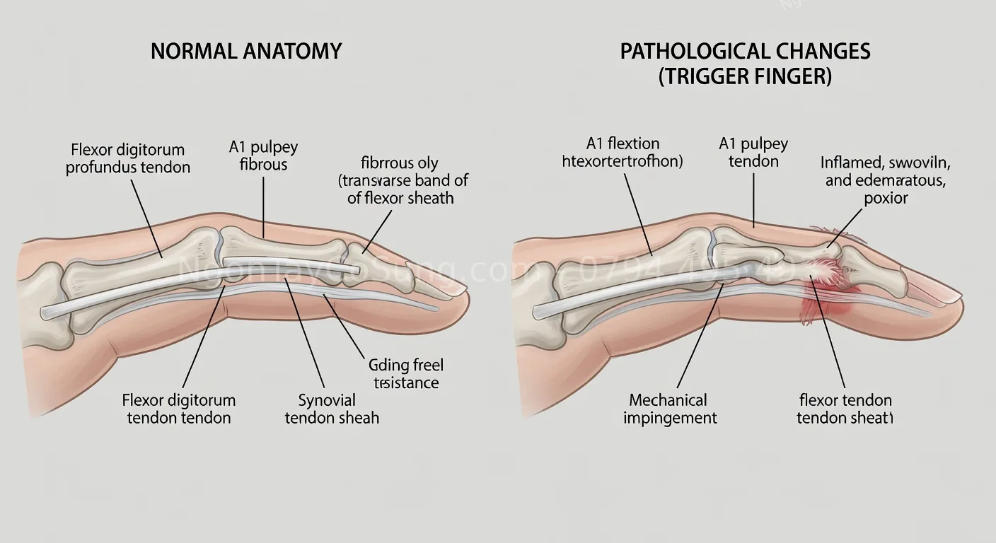chẩn đoán ngón tay cò súng