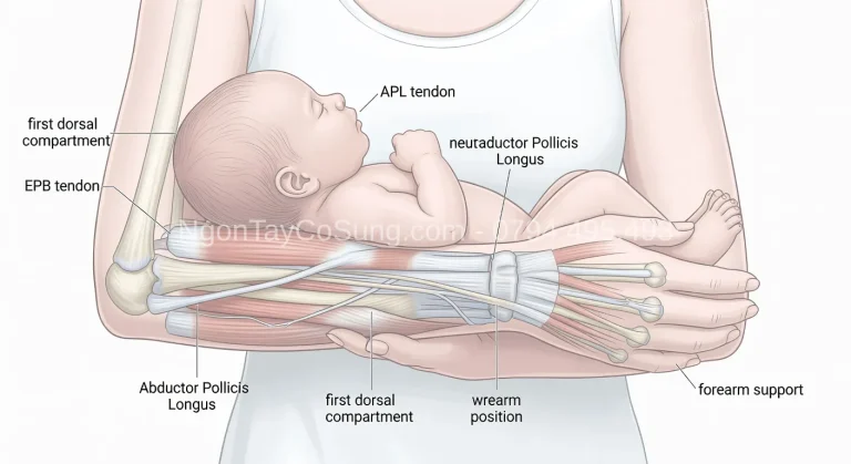 Đau cổ tay khi bế con — Nguyên nhân và cách giảm đau nhanh