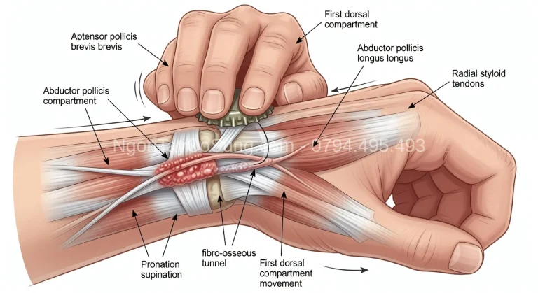 Đau cổ tay khi vặn nắp chai — Dấu hiệu de Quervain cần chú ý