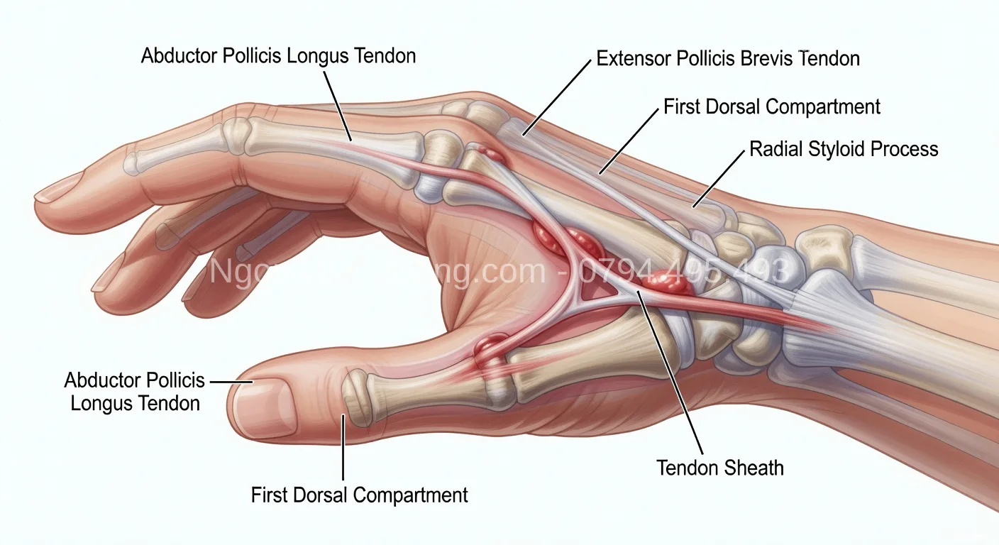 đau cổ tay sau sinh