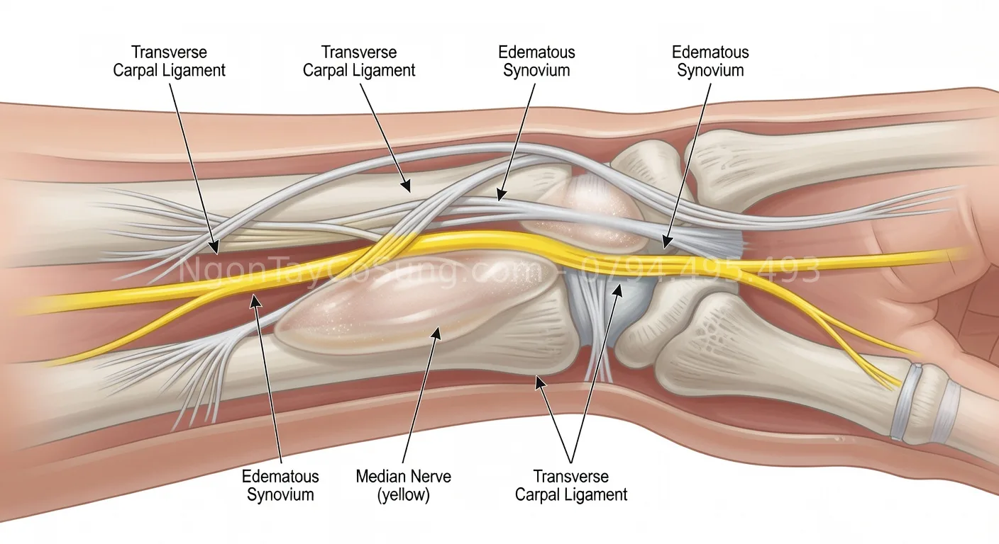 hội chứng ống cổ tay khi mang thai