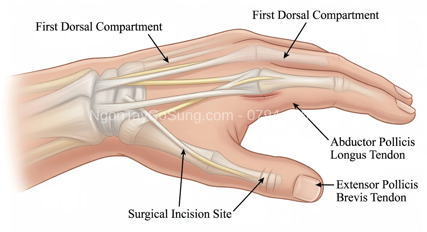 hồi phục sau mổ de Quervain