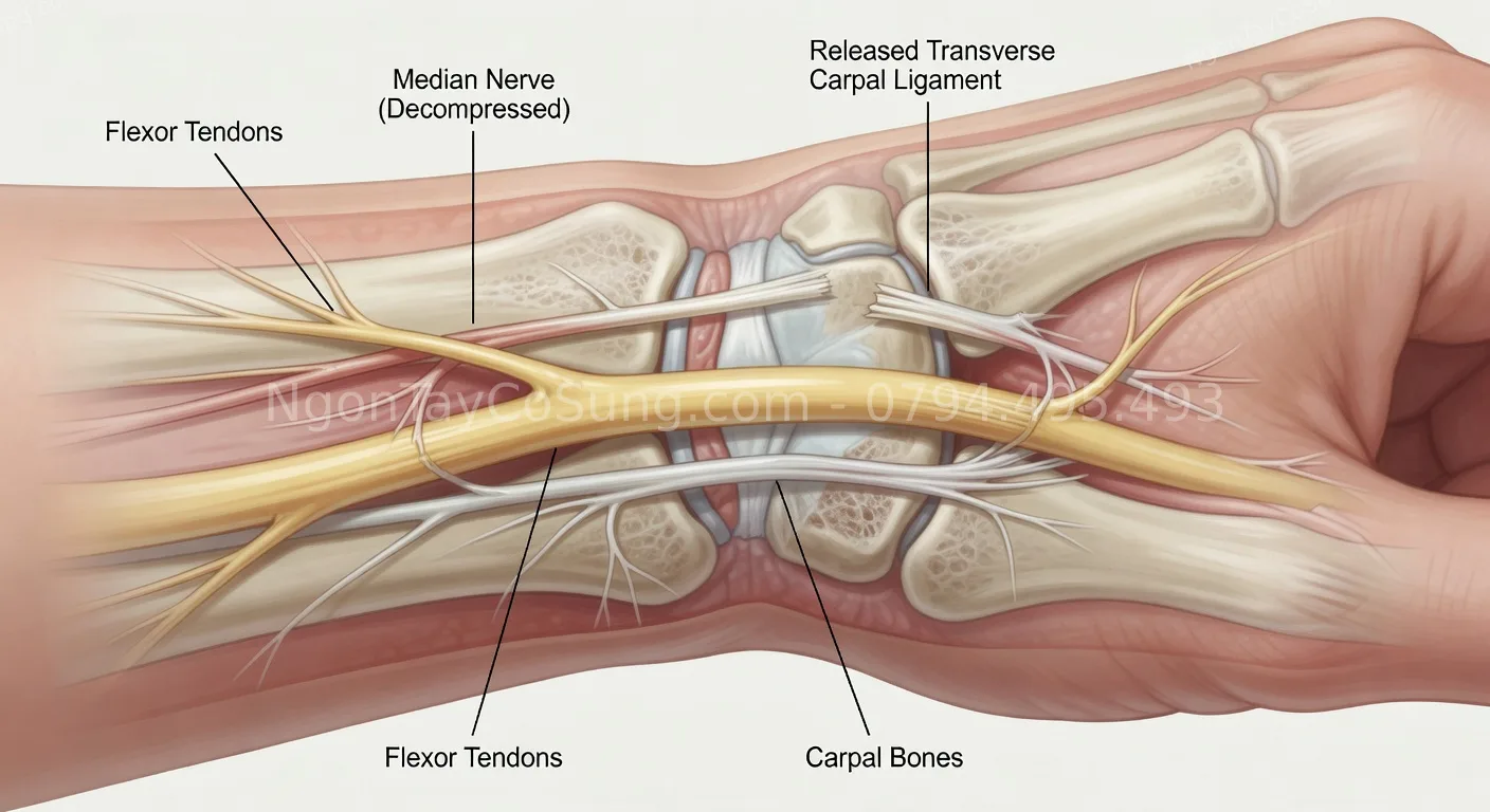hồi phục sau mổ hội chứng ống cổ tay