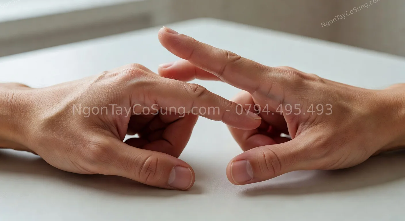 ngón tay bị bật kêu lách cách