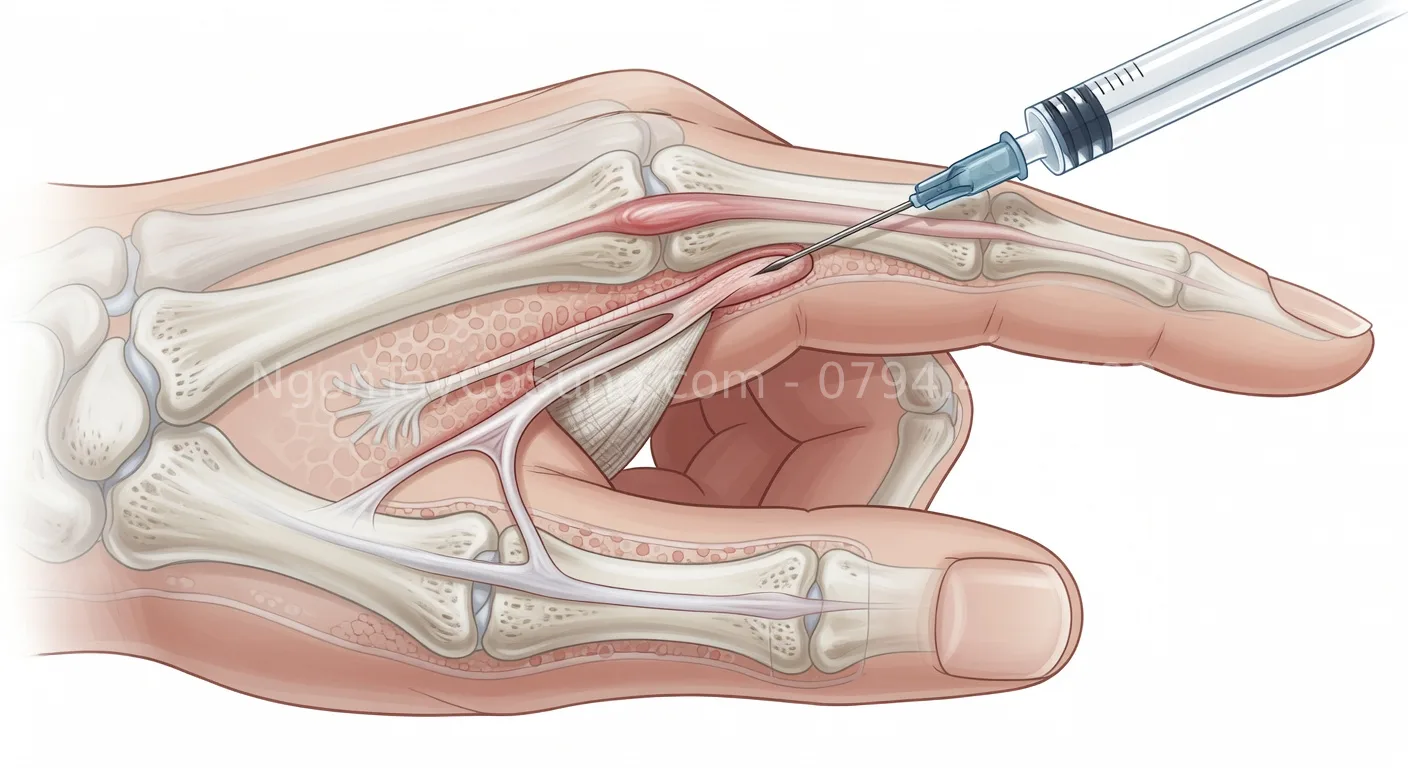 tiêm corticoid ngón tay cò súng