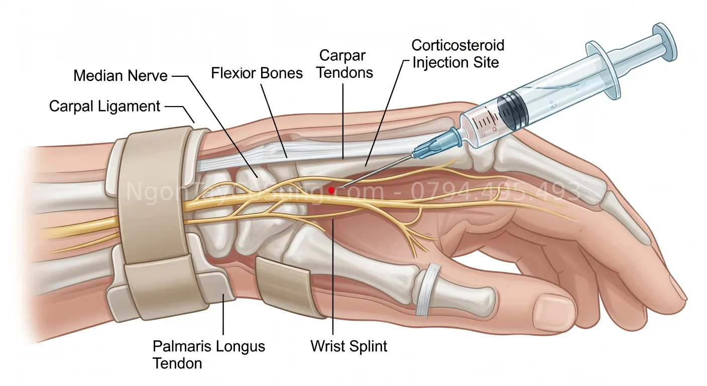 tiêm hội chứng ống cổ tay